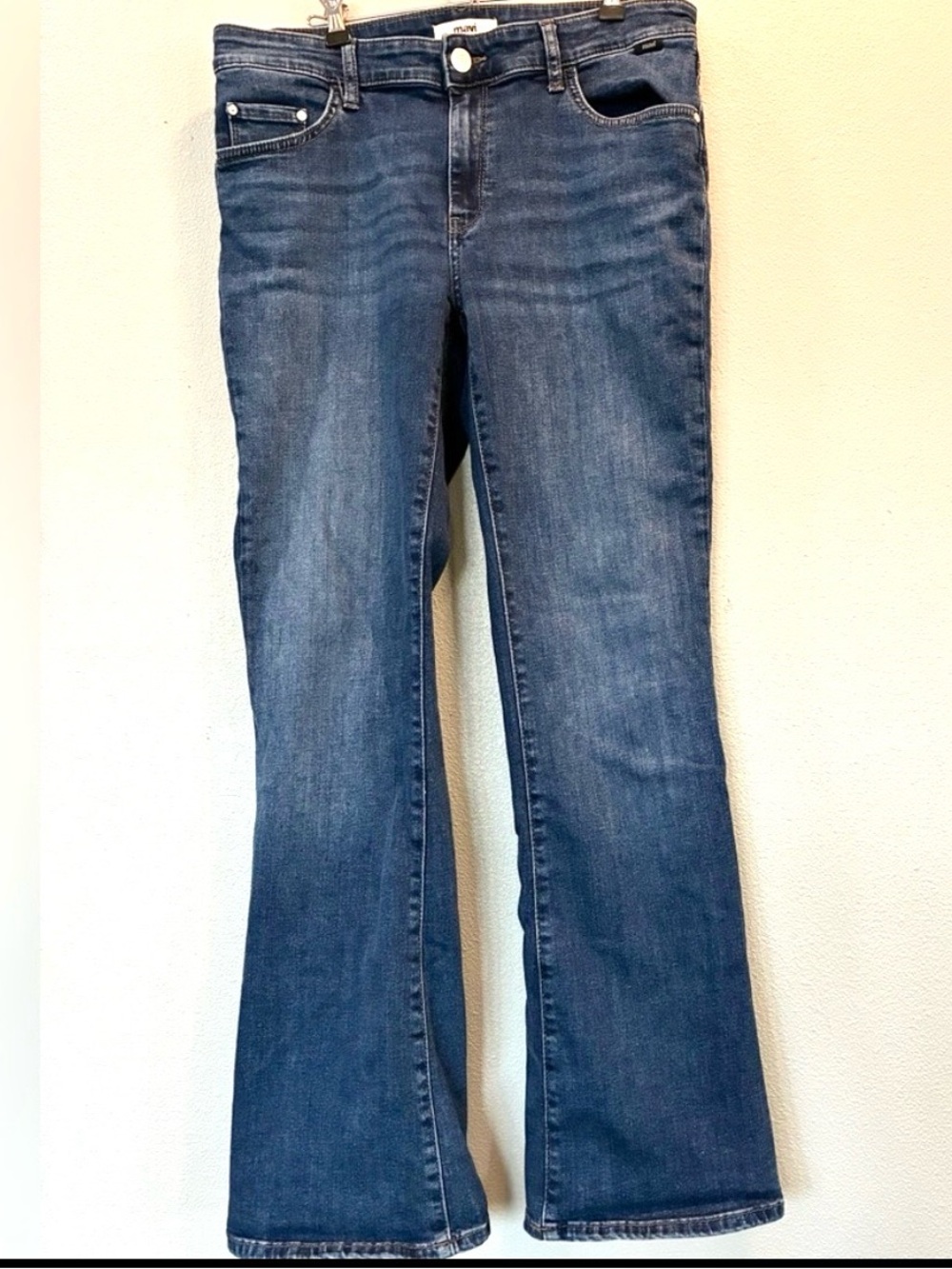 Mavi Dark Wash Flare Jeans Women’s 12 Mid Rise Stretch Bootcut Y2K Denim